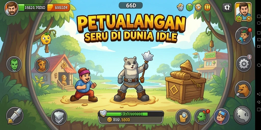 Tampilan gameplay 66D yang menarik dan penuh warna.