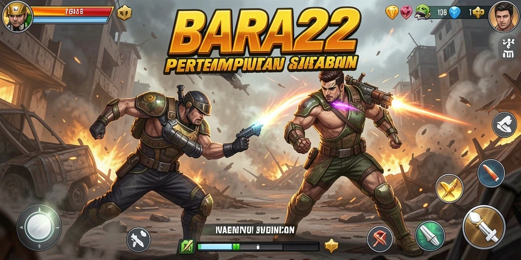 Screenshot BARA22 menampilkan pertarungan epik dengan grafis yang memukau.