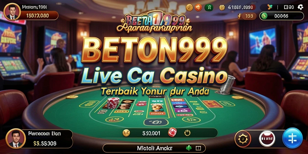 Gameplay Live Casino BETON999 yang mendebarkan dengan dealer profesional.