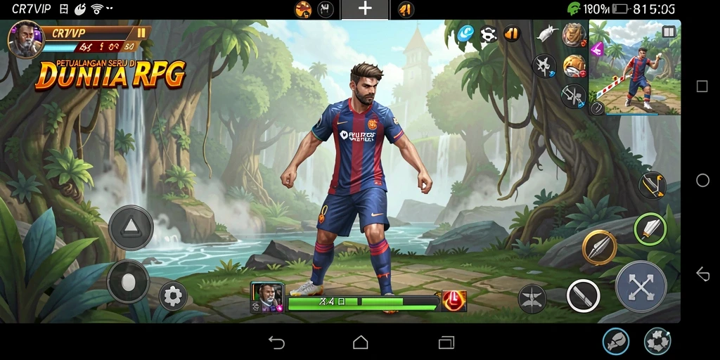 Tampilan gameplay menakjubkan dengan karakter dan latar RPG yang seru.