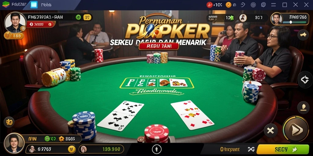 Tampilan gameplay poker yang seru dan menantang di FH6767.