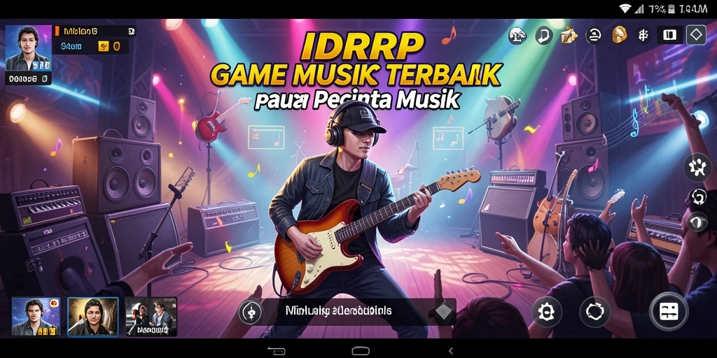 Tampilan gameplay IDRRP dengan suasana musikal yang seru.