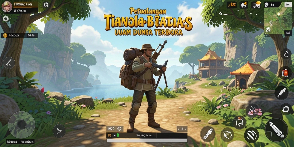 Tampilan menarik gameplay IN22 dalam dunia terbuka yang luas.