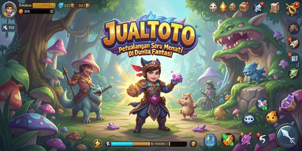 Tangkapan layar menampilkan aksi seru dalam game adventure JUALTOTO.