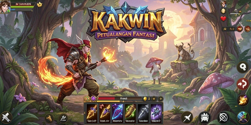 Tampilan gameplay KAKWIN yang epik dan penuh aksi.