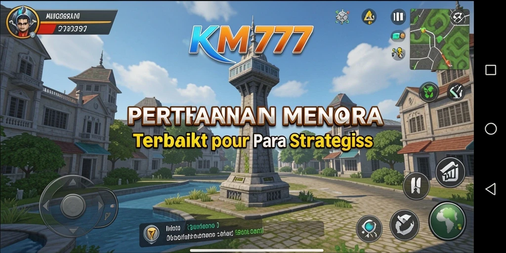 Screenshot utama menunjukkan pengalaman seru dalam menata menara untuk bertahan.