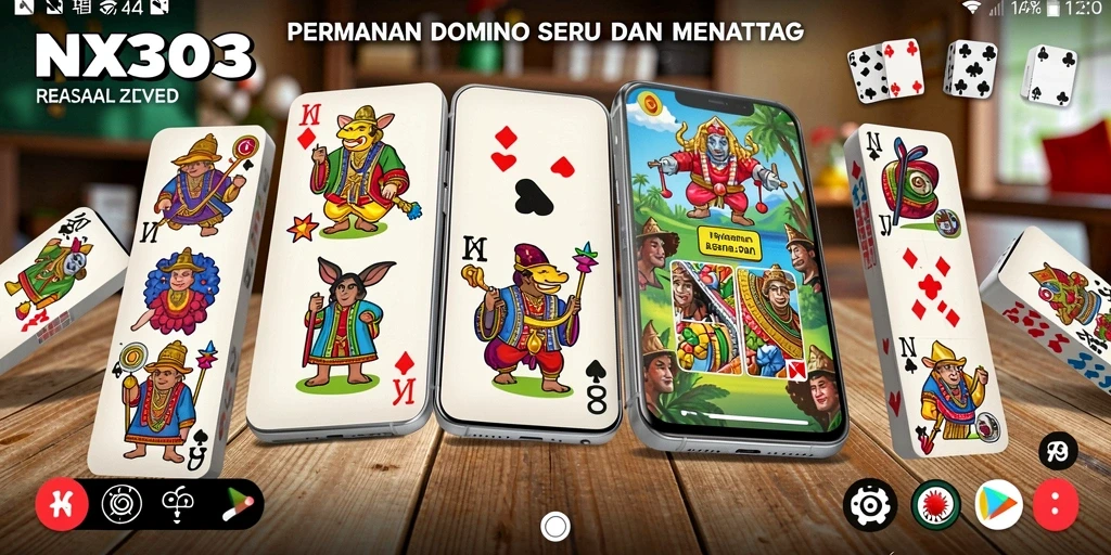 Screenshot gameplay seru NX303 menampilkan aksi Domino menarik.
