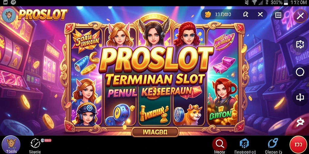 Screenshot utama PROSLOT menampilkan keseruan gameplay slot yang menarik.