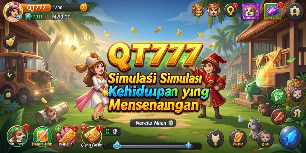 Screenshot QT777 menampilkan gameplay simulasi yang seru dan interaktif.