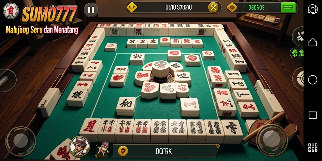 Tampilan menarik dari gameplay Mahjong dalam SUMO777.